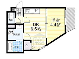 ART　KISHIBE　NORTH 3階1DKの間取り