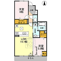 間取図画像 2LDK