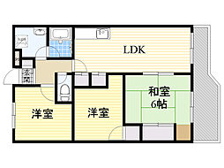 アンビエンテ桜ケ丘 3LDKの間取図画像