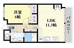 ハイムボナール 1LDKの間取図画像