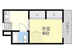 アンフィニィ・庄1 1Kの間取図画像