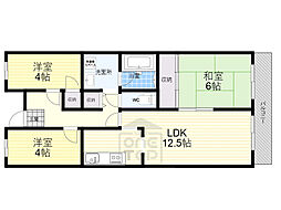 緑の家 3LDKの間取図画像