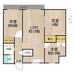 マンション・フオルツーナ 3LDKの間取図画像