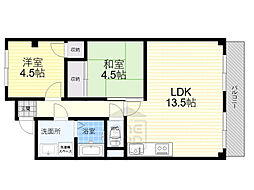 ニュー星見ハイツ 2LDKの間取図画像