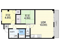 ニュー星見ハイツ 2LDKの間取図画像