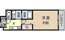 シャンピアコート茨木 1Kの間取図画像