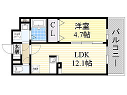 ネストージュ 1LDKの間取図画像
