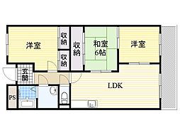 クリアコート寺谷 3LDKの間取図画像