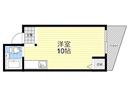 アンフィニィ・富田 ワンルームの間取図画像