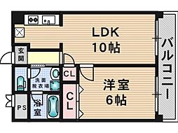 サウスコートアイ 1LDKの間取図画像