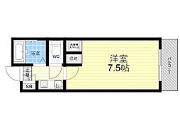 モアクレスト 1Kの間取図画像
