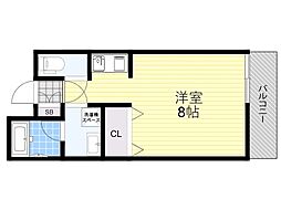 プロースト高槻 ワンルームの間取図画像