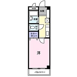 グランシャリオヒロ 1Kの間取図画像