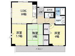 ラ・フレール 3LDKの間取図画像