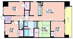 大阪ベイレジデンス 4LDKの間取図画像