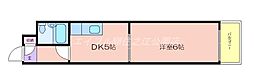 サニーコート粉浜 1DKの間取図画像
