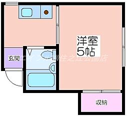 シティハイツ殿辻 1Kの間取図画像