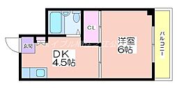 ラパンジール大国3 1DKの間取図画像