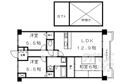 近鉄京都線 向島駅 徒歩8分の賃貸マンション 5階3LDKの間取り