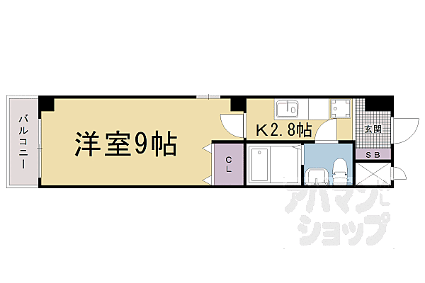 アマルフィ山科 106｜京都府京都市山科区小山鎮守町(賃貸マンション1K・1階・26.68㎡)の写真 その2