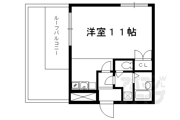 京都府京都市下京区和泉町(賃貸マンション1K・4階・28.05㎡)の写真 その2