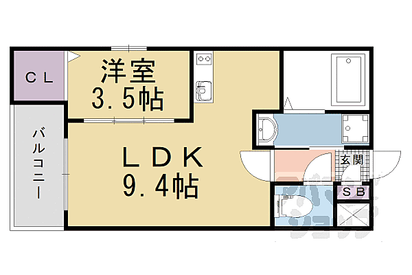 （仮称）ジーメゾン山科エミール 305｜京都府京都市山科区大塚元屋敷町(賃貸アパート1LDK・3階・30.86㎡)の写真 その2