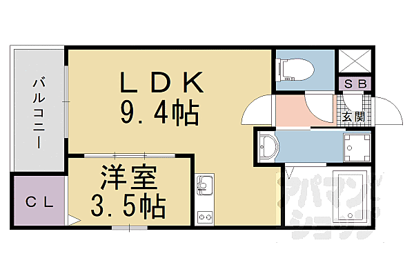 （仮称）ジーメゾン山科エミール 103｜京都府京都市山科区大塚元屋敷町(賃貸アパート1LDK・1階・30.86㎡)の写真 その2