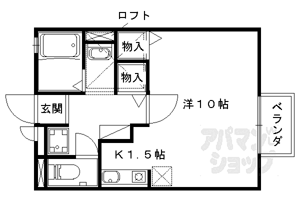 シティパル 205｜京都府京都市山科区竹鼻木ノ本町(賃貸アパート1R・2階・29.25㎡)の写真 その2