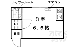 京阪本線 清水五条駅 徒歩3分の賃貸アパート 2階ワンルームの間取り