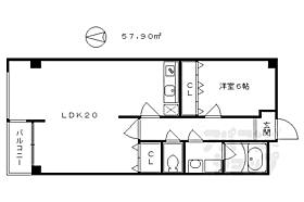 京都府京都市中京区三条通烏丸東入ル梅忠町（賃貸マンション1LDK・8階・57.90㎡） その2