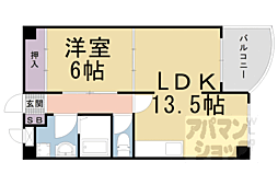 京阪京津線 追分駅 徒歩7分の賃貸マンション 1階1LDKの間取り