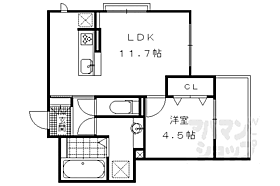 京都府京都市伏見区淀池上町（賃貸アパート1LDK・1階・40.71㎡） その2