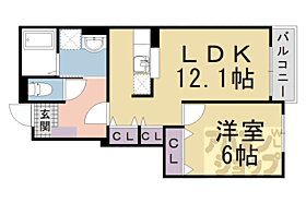 滋賀県大津市大江5丁目（賃貸アパート1LDK・1階・45.72㎡） その2