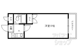 近鉄京都線 向島駅 徒歩5分の賃貸マンション 3階1Kの間取り