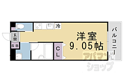 Ｋ・Ｒハイツ 1階ワンルームの間取り