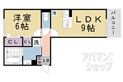 京阪石山坂本線 膳所本町駅 徒歩1分の賃貸アパート 1階1LDKの間取り