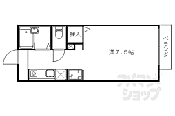 インサイトコート山科 1階1Kの間取り