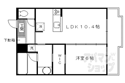 近鉄京都線 伏見駅 徒歩19分の賃貸アパート 2階1LDKの間取り