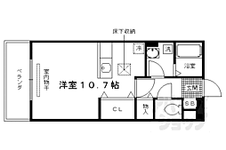 近鉄京都線 竹田駅 徒歩7分の賃貸アパート 1階ワンルームの間取り