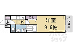 近鉄京都線 向島駅 徒歩7分の賃貸アパート 1階1Kの間取り