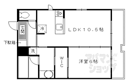 近鉄京都線 伏見駅 徒歩19分の賃貸アパート 2階1LDKの間取り