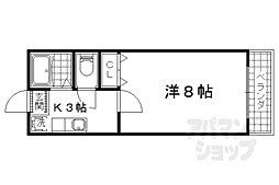 エスペランサ 1階1Kの間取り