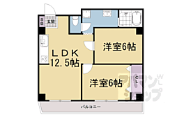 コーポラスらん 2階2LDKの間取り