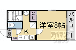 京阪本線 龍谷大前深草駅 徒歩13分の賃貸マンション 5階1Kの間取り