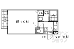 JR東海道・山陽本線 大津駅 徒歩11分の賃貸マンション 4階1Kの間取り