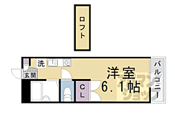 レオパレス音羽沢 2階1Kの間取り