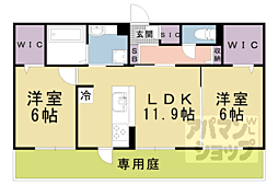 JR東海道・山陽本線 石山駅 徒歩25分の賃貸アパート 1階2LDKの間取り