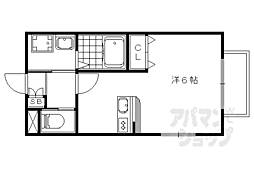 フローラ小野 2階1Kの間取り