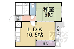 野色マンション 1LDKの間取図画像