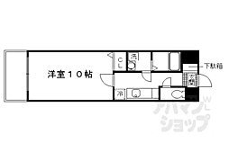 京阪本線 藤森駅 徒歩6分の賃貸マンション 7階1Kの間取り